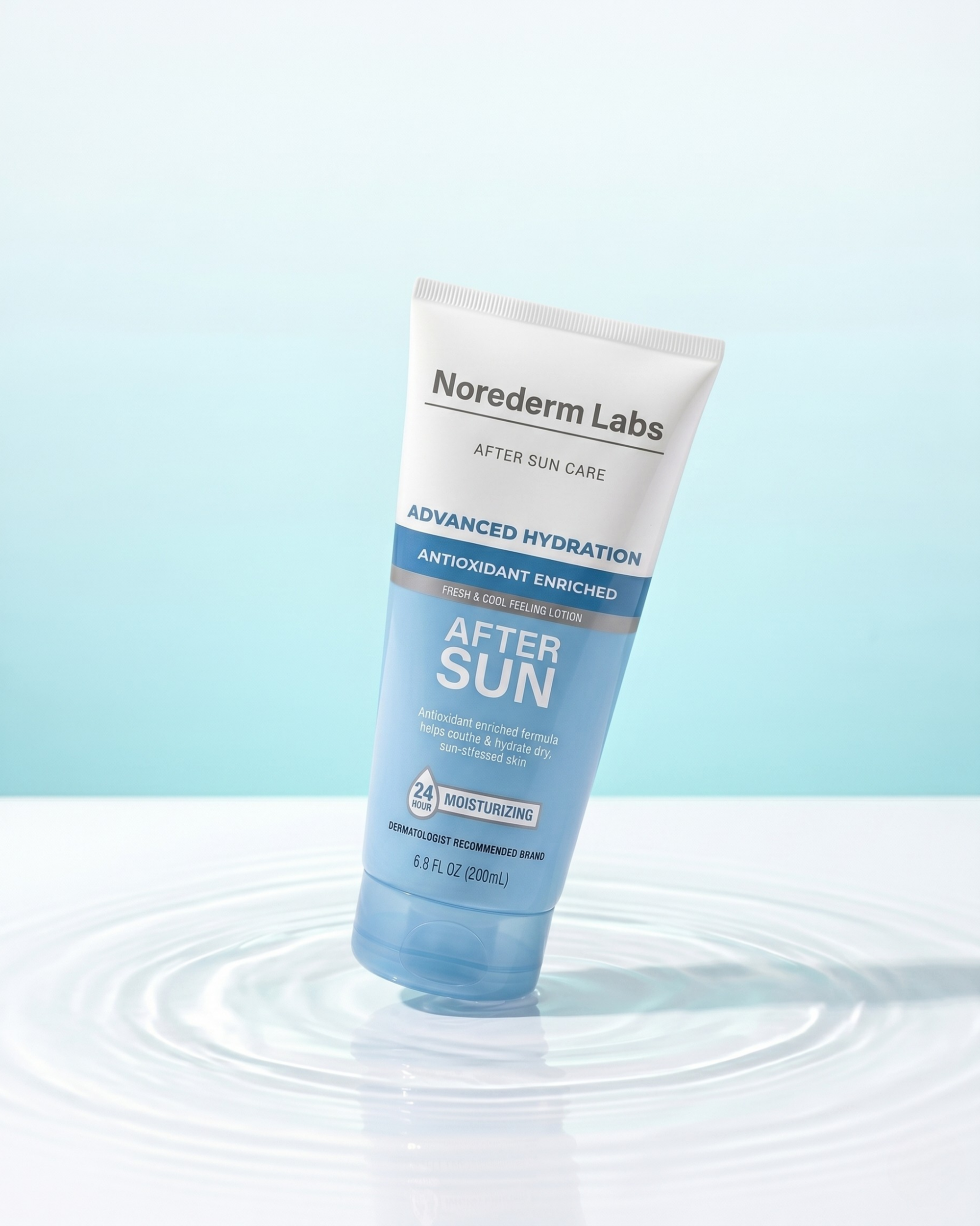 After sun nemlendirici cilt bakım ürünü minimal estetik ürün görseli