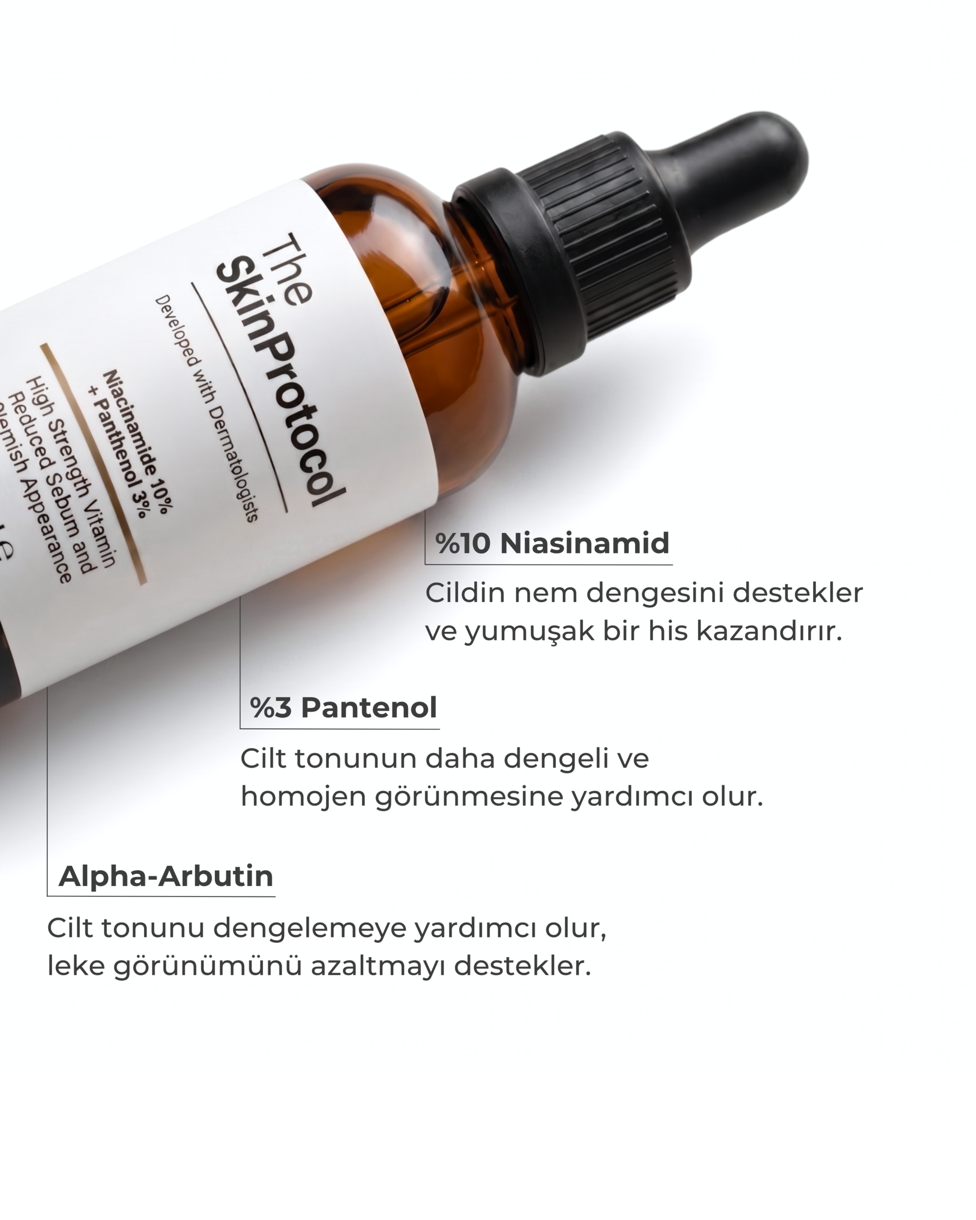 Premium dermokozmetik cilt bakım serumu ürün görseli